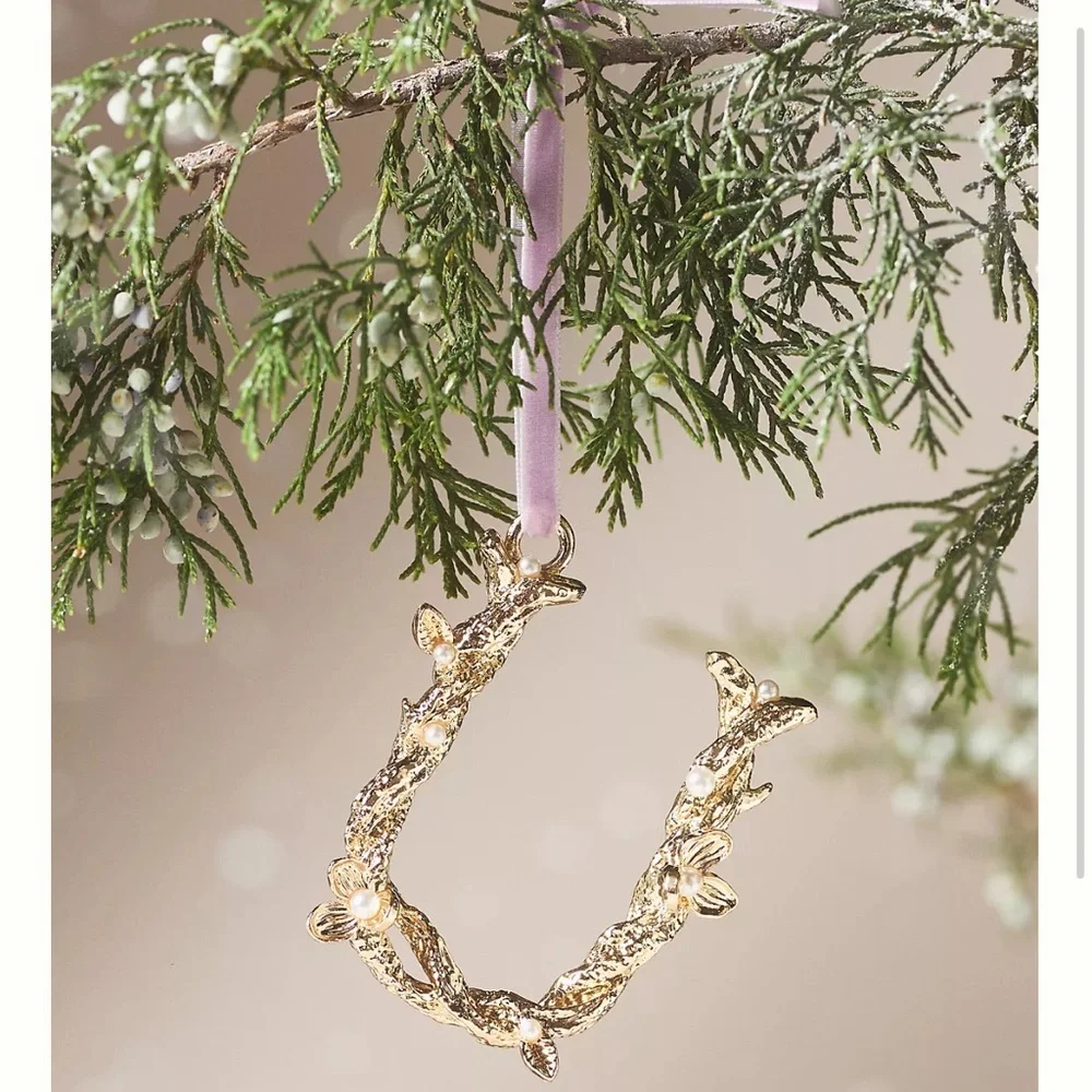 Anthropologie Aurelia Monogram Ornament 